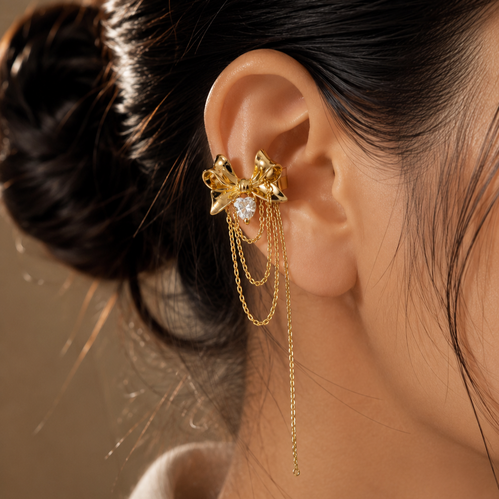 Bow Affair Ear Cuff (Left Ear)